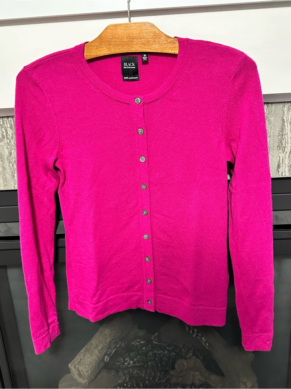 Saks Fifth Avenue Women's Bright Fuchsia Button-Front Cotton Cardigan